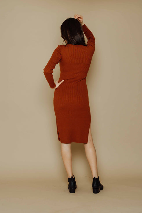 Adele-Rib Knit Maxi Dress